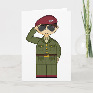 British Army Officer Saluting Card