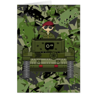 British Army Soldier in Tank Card