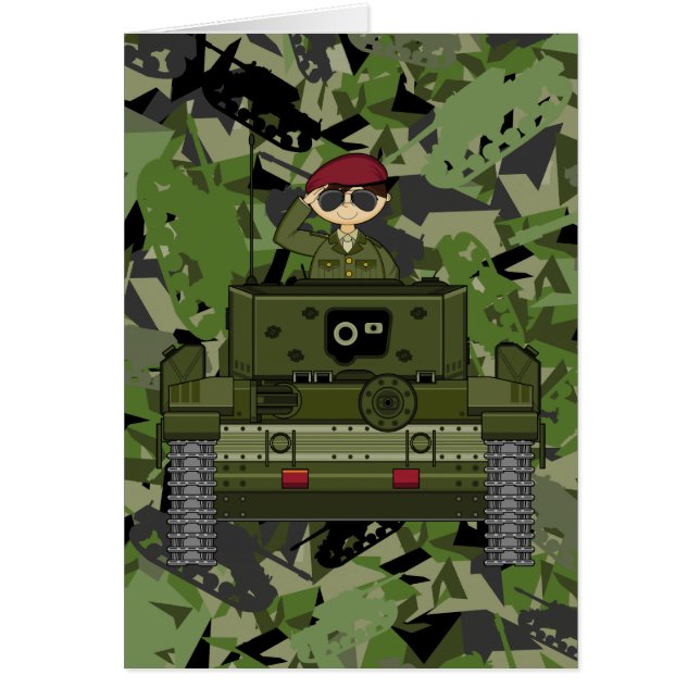 British Army Soldier in Tank Card (Front)
