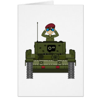British Army Soldier in Tank Card