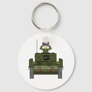 British Army Soldier in Tank Keychain