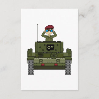 British Army Soldier in Tank RSVP Card