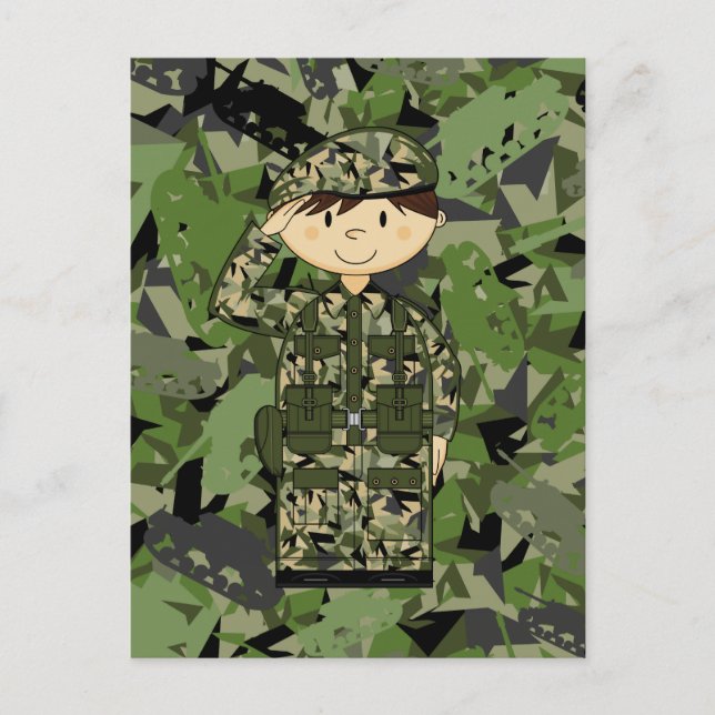 British Army Soldier Postcard (Front)
