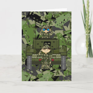 British Army Soldiers and Tank Card