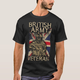 British Army Veteran Soldier Union Jack Flag UK Ar T-Shirt