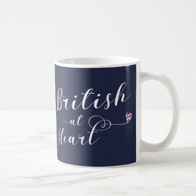 British At Heart Mug, Great Britain Coffee Mug (Right)