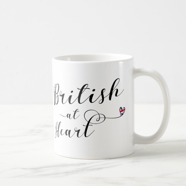 British At Heart, UK, Great Britain Coffee Mug (Right)