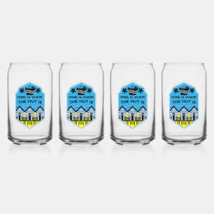 British Beach Hut Gifts And Decor Can Glass