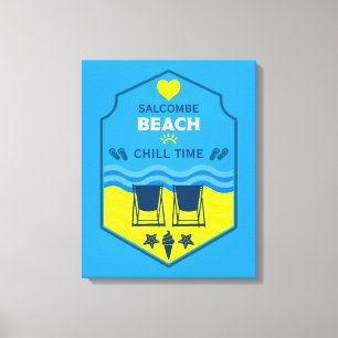 British Beach-Themed Gift Canvas Print
