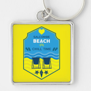 British Beach-Themed Gift Keychain