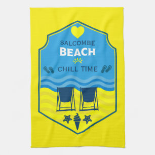 British Beach-Themed Gift Kitchen Towel