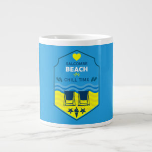 British Beach-Themed Gift  Large Coffee Mug