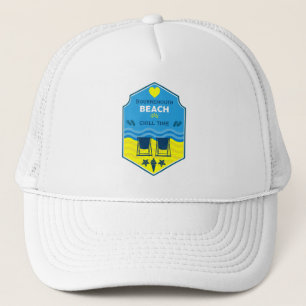 British Beach-Themed Gift Trucker Hat