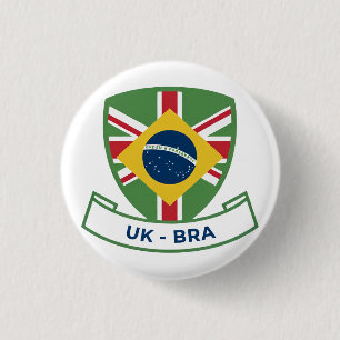 British-Brazilian 1 Inch Round Button