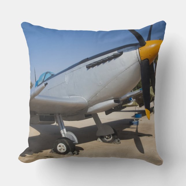 British-built Spitfire fighter Throw Pillow (Front)