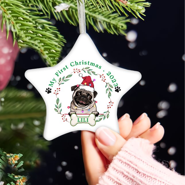 British Bull Dog Personalized Christmas Gift Ceramic Ornament (Creator Uploaded)