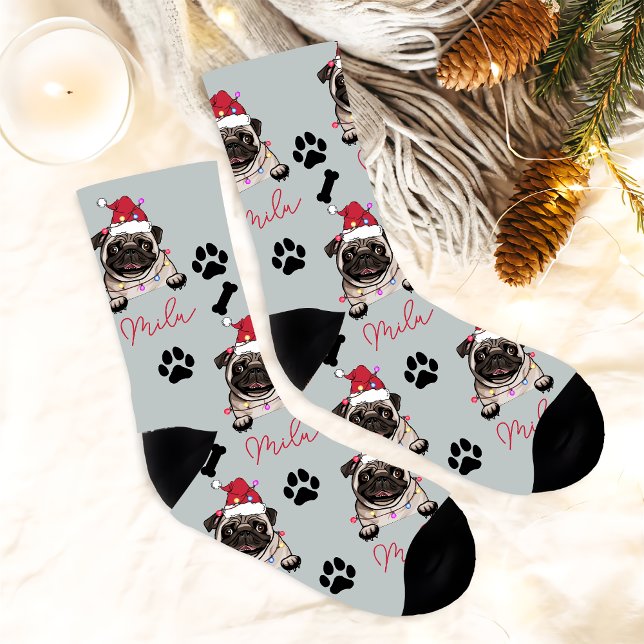 British Bull Dog Personalized Christmas Gift Socks (Creator Uploaded)