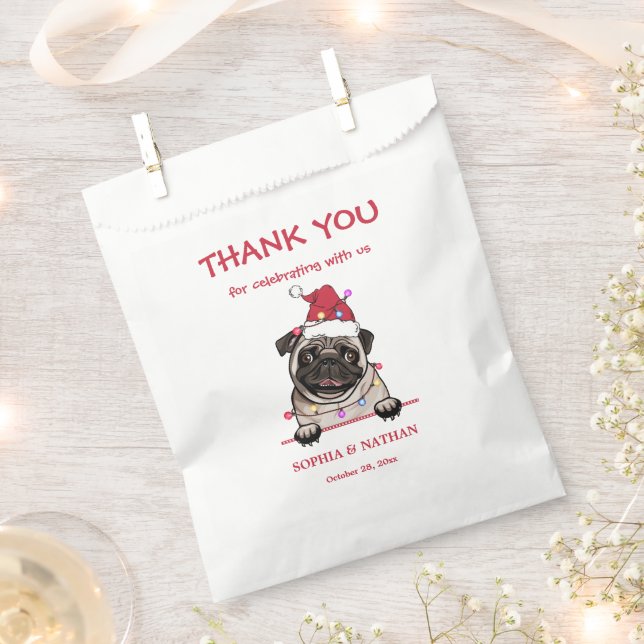 British Bull Dog Personalized Thank You Favour Bag (Clipped)