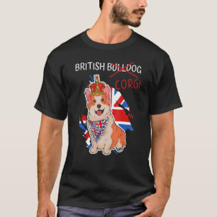 British Bulldog Corgi Union Jack Queen Platinum Ju T-Shirt