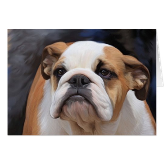 British Bulldog puppy Card