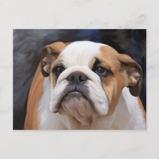 British Bulldog Puppy Postcard