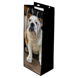 British Bulldog puppy Wine Gift Bag