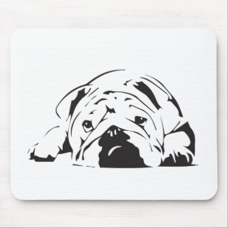 British Bulldog Stencil Mouse Pad