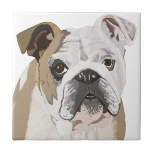 British Bulldog with Union Jack Tile