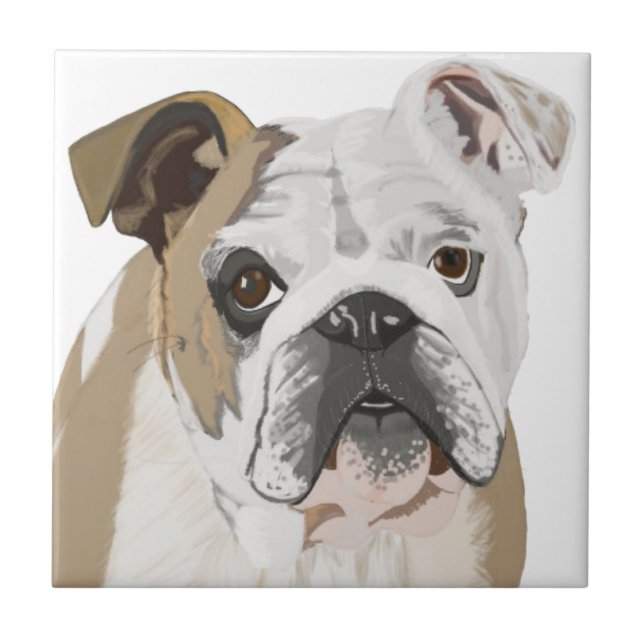 British Bulldog with Union Jack Tile (Front)