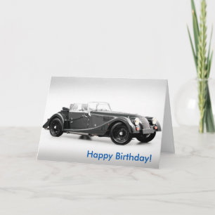 British car image for Birthday greeting card