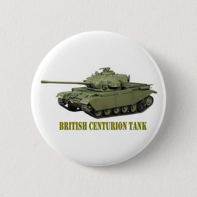 BRITISH CENTURION TANK 2 INCH ROUND BUTTON (Front)
