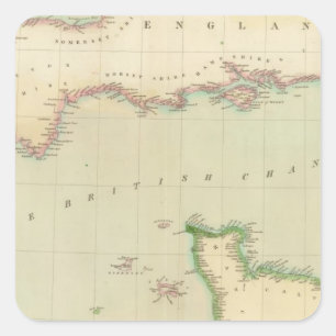 British Channel Square Sticker