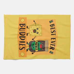 British Cheddar Cheese And Pickle lovers Kitchen Towel