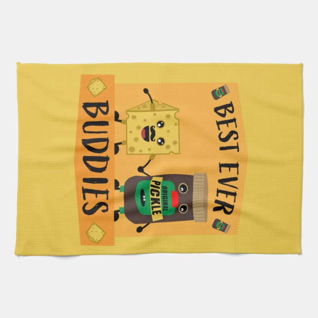British Cheddar Cheese And Pickle lovers  Kitchen Towel (Horizontal)