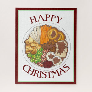 British Christmas Dinner Turkey Festive Party Jigsaw Puzzle