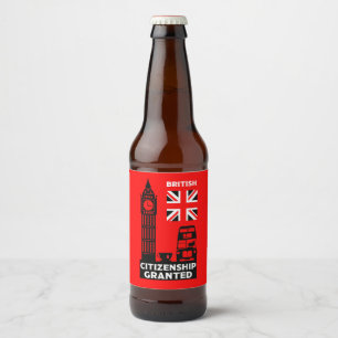 British Citizenship Gifts Beer Bottle Label