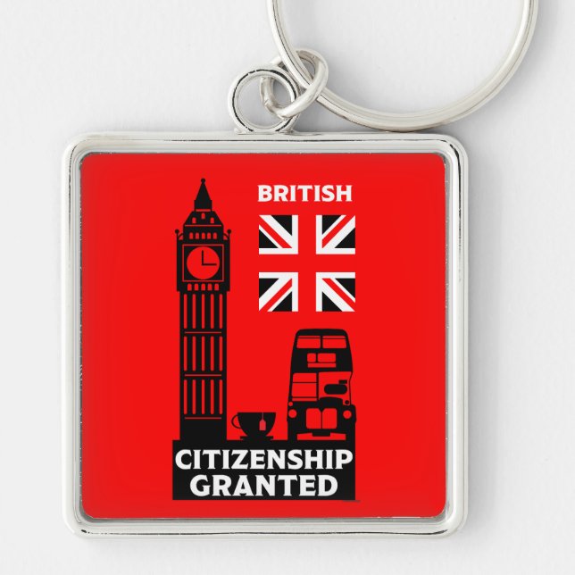 British Citizenship Gifts Keychain (Front)