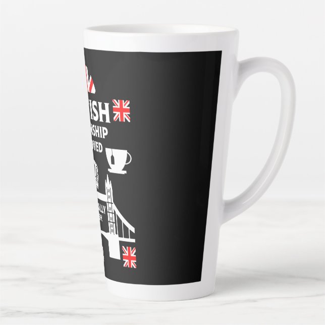 British Citizenship Gifts Latte Mug (Right)
