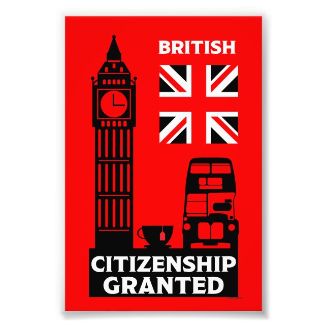British Citizenship Gifts Photo Print (Front)