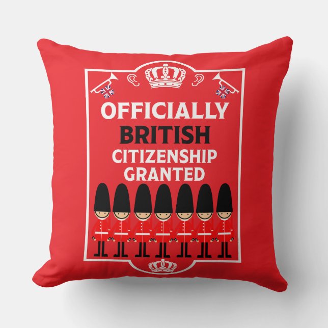 British Citizenship Gifts Throw Pillow (Front)