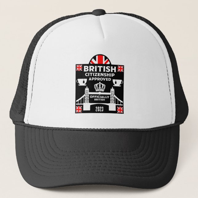 British Citizenship Gifts Trucker Hat (Front)