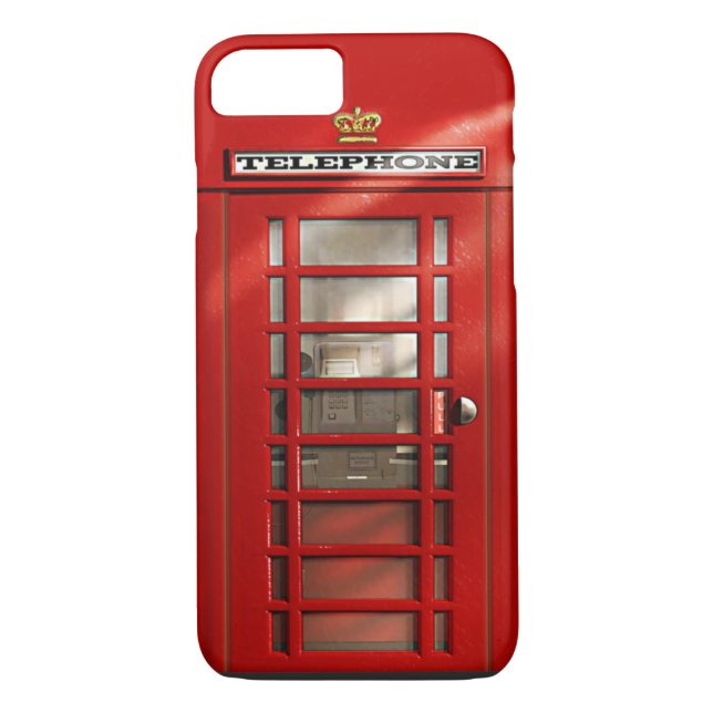 British City of London Red Phone Booth iPhone 8 Case-Mate iPhone Case (Back)