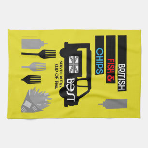 British Classic Fish And Chips   Kitchen Towel