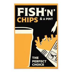 British Classic Fish And Chips Photo Print