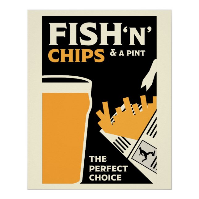 British Classic Fish And Chips       Poster (Front)