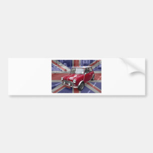 British Classic Mini car Bumper Sticker