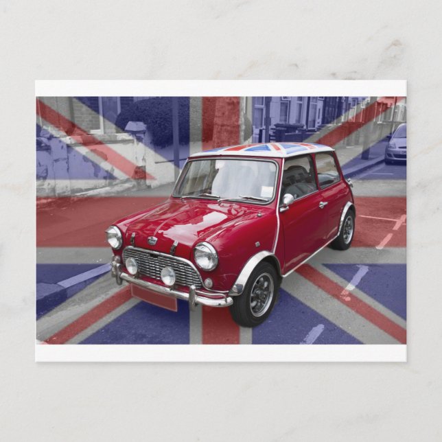 British Classic Mini car Postcard (Front)