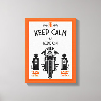 British Classic Motorcycle Rider Canvas Print