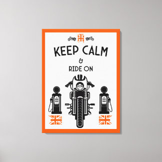British Classic Motorcycle Rider Canvas Print