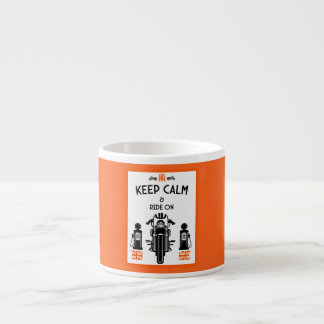 British Classic Motorcycle Rider Espresso Cup